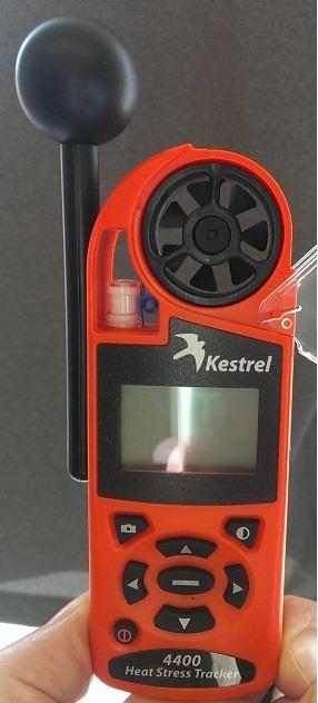 3 Kestrel 4400 Heat Stress Tracker One each of the QT32, Sigma, and Kestrel sensors was used simultaneously in the data-collection