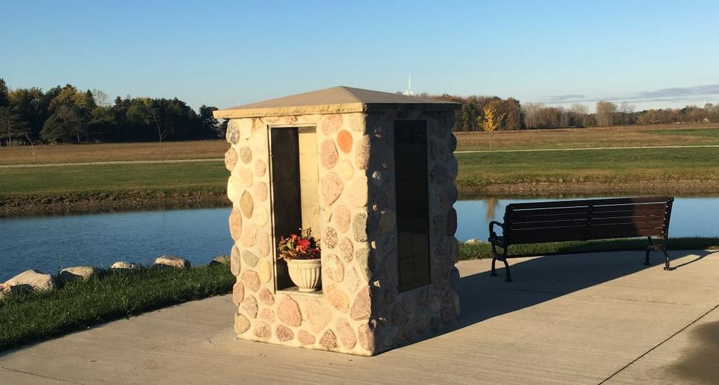 Page 7 Ridgelawn Cemetery Columbarium Niches are now available for purchase. To purchase a niche or for additional information, you may contact the Village Office at 989-842-3109.