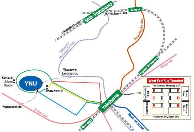 The bus will take you to OFF Campus Bus Stop Okazawa-cho near the Front Gate or Main Entrance.