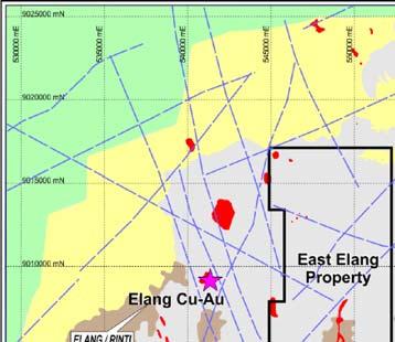 Agreement 75km NE of Batu Hijau mine, 30km NNE of Elang deposit (25 M oz Au / 16 B lb Cu) 1 Vale must fund through to bankable feasibility study to earn 75% interest 2 Ground