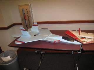 Dan also built a Blue Foamy F-22 using Lowes Blue Core foam insulation from plans he purchased from Dave Powers. It s big, and flies slow, matching his own flying style.
