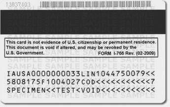 Cards may contain one of the following notations above the expiration date: Not Valid for Reentry to U.S.