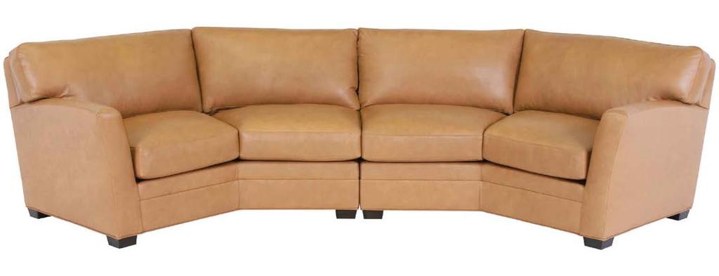 FLETCER SECTIONAL STYLE: 47-2/2 - L - TS STYLE: 47-2/2 - R - TS *SON IT BF-30 BUN FOOT AN TOP-STITC TRIM OPTION.
