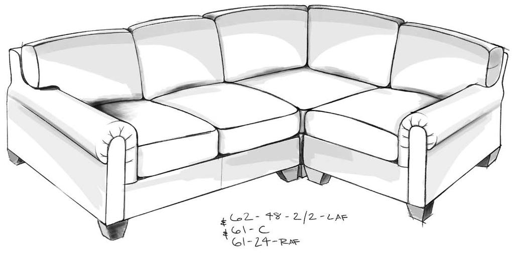 ANELA SECTIONAL SELECT YOUR FOOT STYLE: BF-17 BF-19 BF-25 BF-30 3 41/4 3 4 SELECT YOUR