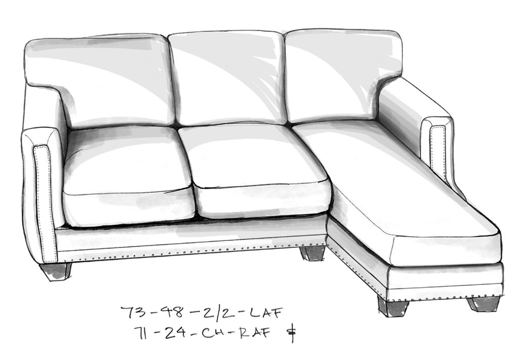 EMMONS SECTIONAL SELECT YOUR FOOT STYLE: BF-17 BF-19 BF-25 BF-30 3 41/4 3 4 SELECT YOUR
