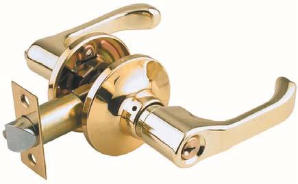 TUBULAR LEVERSET Model: 8061 Papaiz tubular leverset 2 brass keys nickel plated Backset: 60mm and