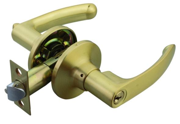 TUBULAR LEVERSET Papaiz tubular leverset 2 brass keys nickel plated Backset: 60~70mm and Rosette:65mm Stamped Papaiz logo on key