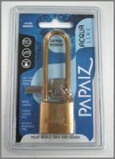 PADLOCK Acqua & Industrial Line ACQUA IDEAL FOR PLACES WITH HIGH HUMIDITY INDEX MARINE BRASS PADLOCK WITH BRASS SHACKLE 2 BRASS KEYS &