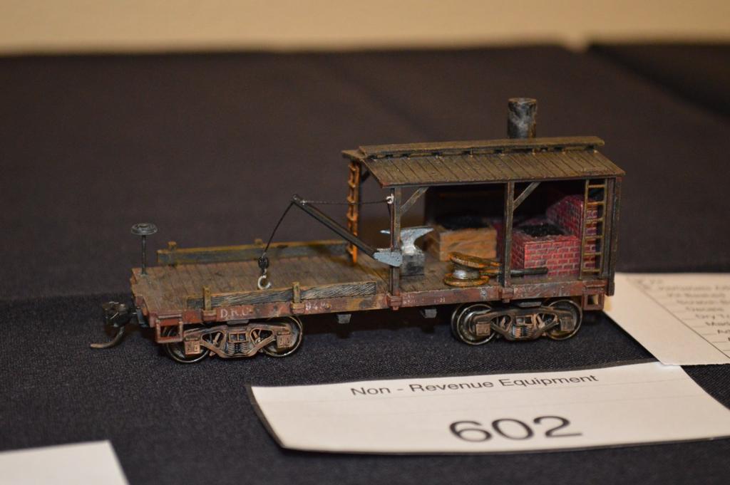 Boxcab 2nd Place: Mike Slater with his CNS&M #250 Non-Revenue 1st Place: Bill Morey for his custom HO scale Blacksmith Car 2nd Place: Ed Varick for the HO scale