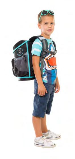to school bag for stabilizing load.