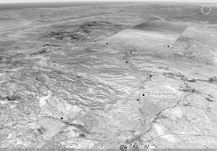 KHIRBAT AL-BATRÅW : A CASE STUDY OF THIRD MILLENNIUM BC A Hill Dominating the Upper Wådπ az-zarqå The EB II - III town of Khirbat al-batråwπ was constructed on the southern summit of a range of