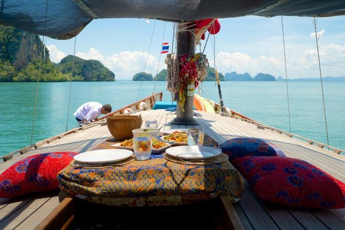 enough time to enjoy swimming in the ocean. During the cruise, you will enjoy breathtaking views of Phang Nga Bay.