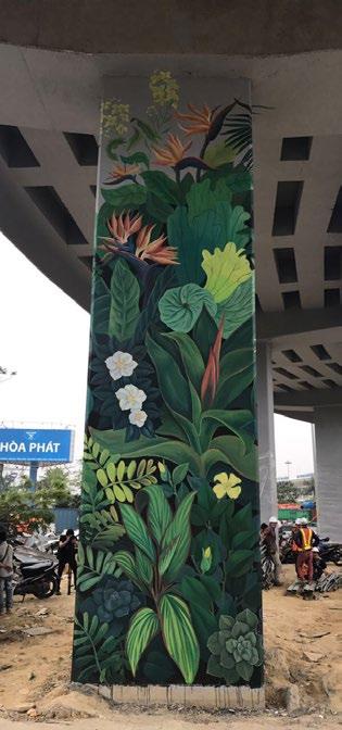 Fresque, aéroport de Da Nang