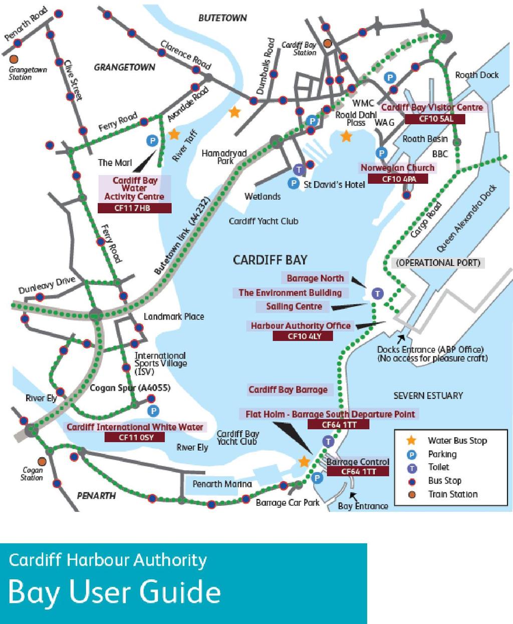 Cardiff Bay Map Additional Information