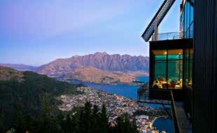 dinner with panoramic views of the city, The Remarkables mountain