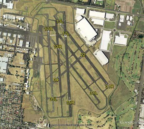 The main runway at Melbourne Airport, 16/34 is