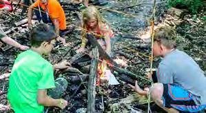 shelter building, navigation, campouts and canoeing adventures.