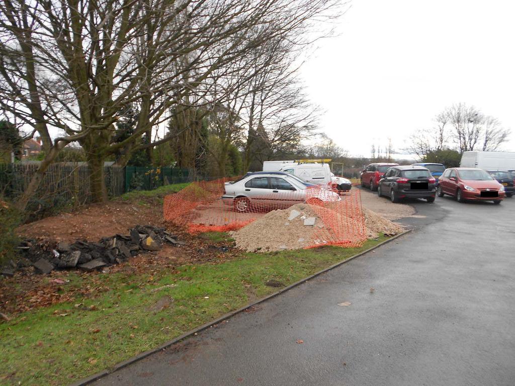 Proposed car park area adjacent to playing fields and rear
