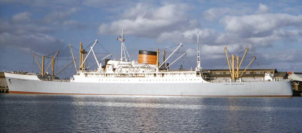This cruise ship was originally the British reefer Port Melbourne of the Port Line (Cunard group) built for the United Kingdom Australia New Zealand service which implied an important space for