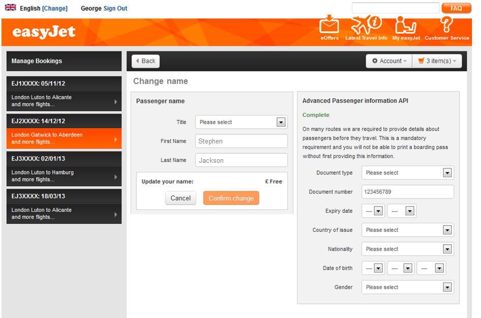 My easyjet / Manage bookings What? New manage bookings website for all post purchase requirements Why?