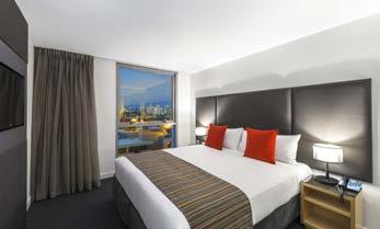 Complex, the State Art Gallery and Brisbane s CBD. Mantra South Bank offers a variety of Hotel Rooms, Studios, and selfcontained One and Two Bedroom Apartments, some with fantastic water views.