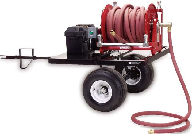 Reels hold up to 150 of 3/4 I.D. (C/E33118 L12D) or 100 of 1 I.D. (C/E37118 L12D) water hose. Makes spot watering on golf courses easier, quicker and more convenient.