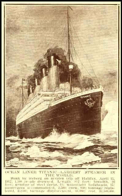Remembering the Titanic On that fateful night 100 years ago, the RMS Titanic, the world s largest passenger liner, sank in the North Atlantic Ocean on April 15, 1912 after colliding with an iceberg