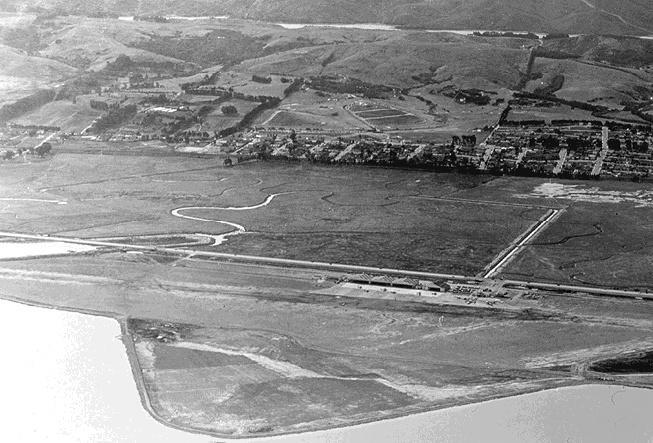 2 DEVEPOLMENT HISTORY The airport opened on May 7, 1927 on 150 acres (61 ha) of cow pasture. The land was leased from prominent local landowner Ogden L.