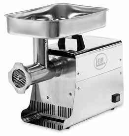 GRINDERS LEM Meat Grinders Durable heavy duty grinders made of high quality materials. A two year warranty is offered on these semi-commercial grinders.