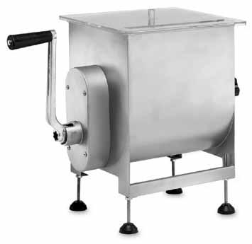 MEAT MIXERS LEM Manual or Motorized Stainless Steel Meat Mixers These mixers have a stainless steel tub and paddles which make mixing your sausage easy.