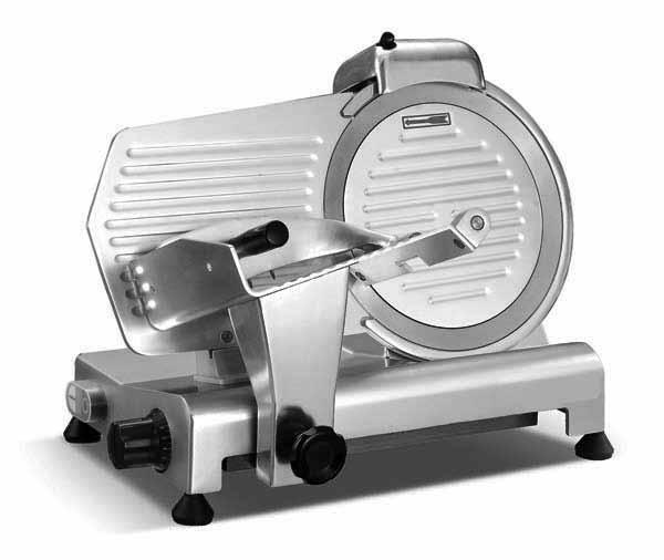 SLICERS & BURGER PRESS 10 Commercial Quality Meat Slicer #5530 Heavy-duty commercial grade slicer with finally honed blade Sharpener is included