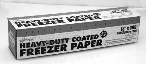 2m for added protection with butcher or freezer paper.