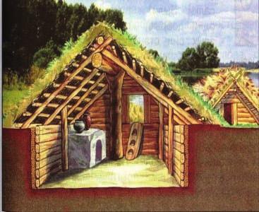 Steny zemnice budú tradične obložené drevom, a do objektu sa bude zostupovať prispôsobeným vchodom. Obr. 7.