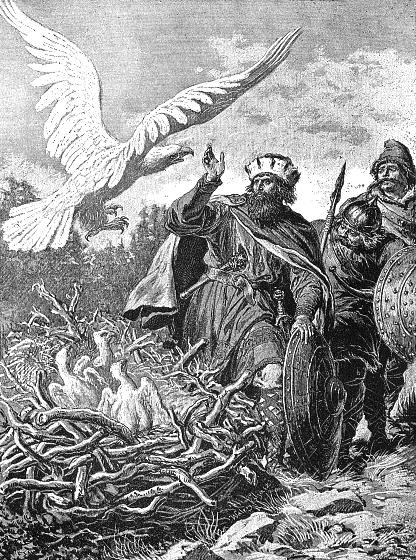 Prema kasnijoj pučkoj predaji, Leh je u tom gnjezdu uočio i bijeloga orla, koji će postati simbol Poljske; inače, motiv orla javlja se u poljskoj simbolici od vremena kralja BolesIava I.