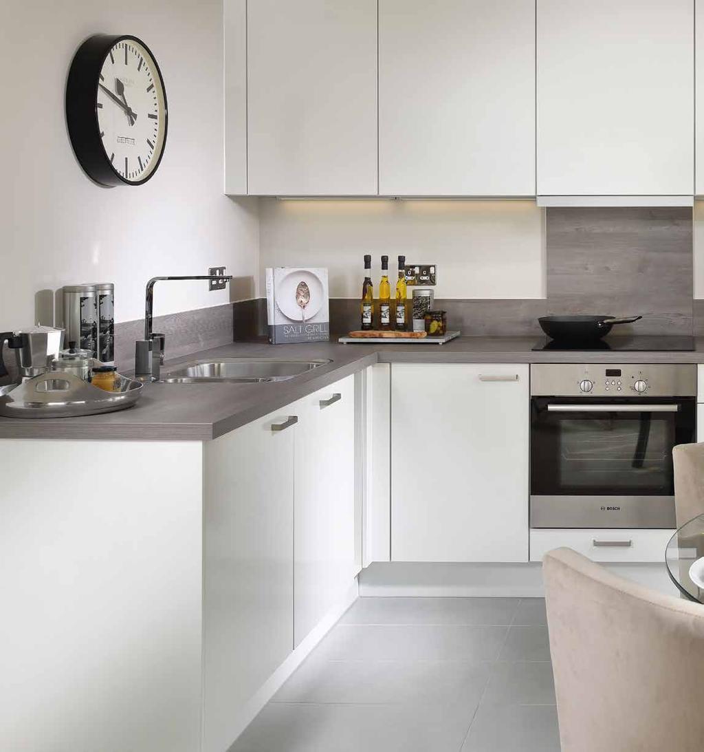 26 This page Kitchen from Kennet Island Show Apartment Opposite page Specification features,