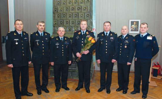 KOP vadovai. Iš kairės: Inžinerinės tarnybos viršininkas mjr. Olegas Toropovas, Depo vadas plk. ltn.