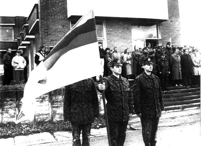 Barysiai, 1992 10 09 Lietuvos KOP kariai su svečiais iš JAV