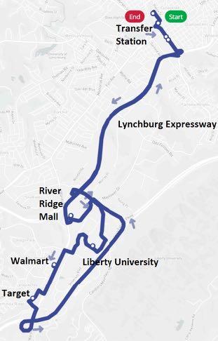 Elimination of Route 4X Route 4X previously provided an express run from the Transfer Station to River Ridge Mall, Liberty University, and Wards Road This route is being eliminated due to increased