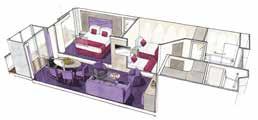 3 Two-Bedroom Grand Suite* Suites ( 49 m 2 ) These
