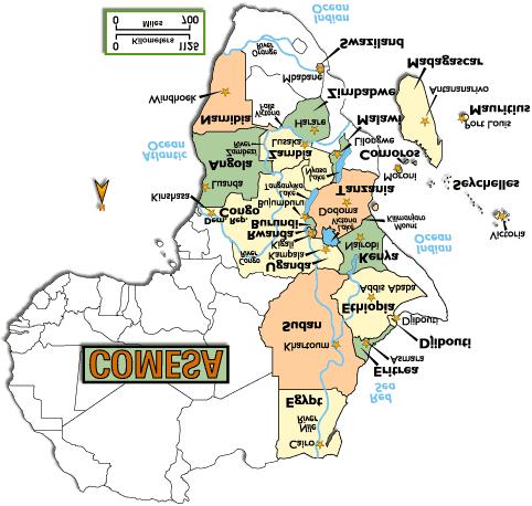 (Common Market for Eastern and Southern Africa) COMESA LIST OF 21 COMESA MEMBER COUNTRIES Angola D. R.