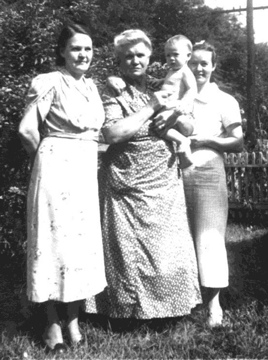 Four generations. This picture is of "four generations". On the left is my grandmother, Clara Belle Brown Faulstick.
