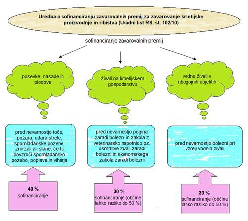 Duplišak M. Pojavljanje toče v Sloveniji in škoda v kmetijstvu. 12 Slika 6: Uredba o sofinanciranju zavarovalnih premij za zavarovanje kmetijske proizvodnje in ribištva (Uredba, 2010) 2.