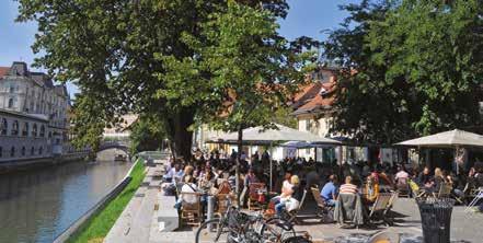 As soon as the first warm rays of spring sunshine reach the streets of Ljubljana, the local residents begin to get together in large numbers at the city s countless cafés and bars with outdoor