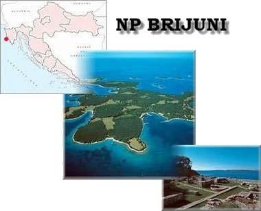 BRIJUNI, are a group of two larger and twelve smaller islets along the West coast of Istria, near Pula, with the total area of only 7 km2.