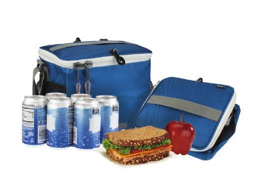 NEW! 9-CAN COOLER Meet the first soft-sided can and bottle cooler that chills like a fridge. Also a lunch bag, this collapsible cooler is a game changer. MSRP: $24.99 DIMENSIONS: Open: 8 H x 9.