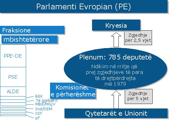 Zgjerimi i kompetencave Organizimi dhe struktura e PE Komisionet Karakteristikat Gjithsesi PE dallon dukshëm nga parlamentet kombëtare.