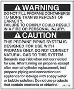 Section 7: Fuel & Propane System When you have a new cylinder filled for the first time, make sure your propane supplier purges your new cylinder of trapped air.
