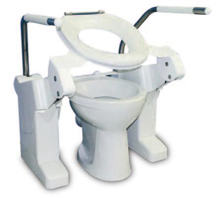 different types of toilet seats (see accessory list) All Aerolet toilet lift models can be fitted with optional foldaway arm supports for easier user transfer
