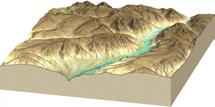 However, in mountain regions that have been glaciated, the valleys are no longer narrow.