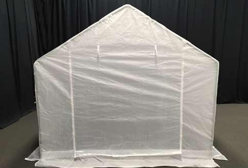 Greenhouse 10ft X 10ft 9ft4in Wide x 10ft3in Deep x 5ft4in Side Height / 7ft10in Center Height These Tools Are Recommended: King Canopy Item #: GH1010 With 6 Legs, Cover, Elastic Ball Straps & Foot